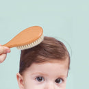 BoAn Wooden Baby Hair Brush,Natural Soft Goat Bristles,Cradle Cap Brush for Newborns & Toddlers,Perfect Scalp Grooming Product for Infant by TinyTreasures Baby Boutique