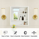 Modern Bathroom Mirror Cabinet with Open Shelves by HouseOfZazla
