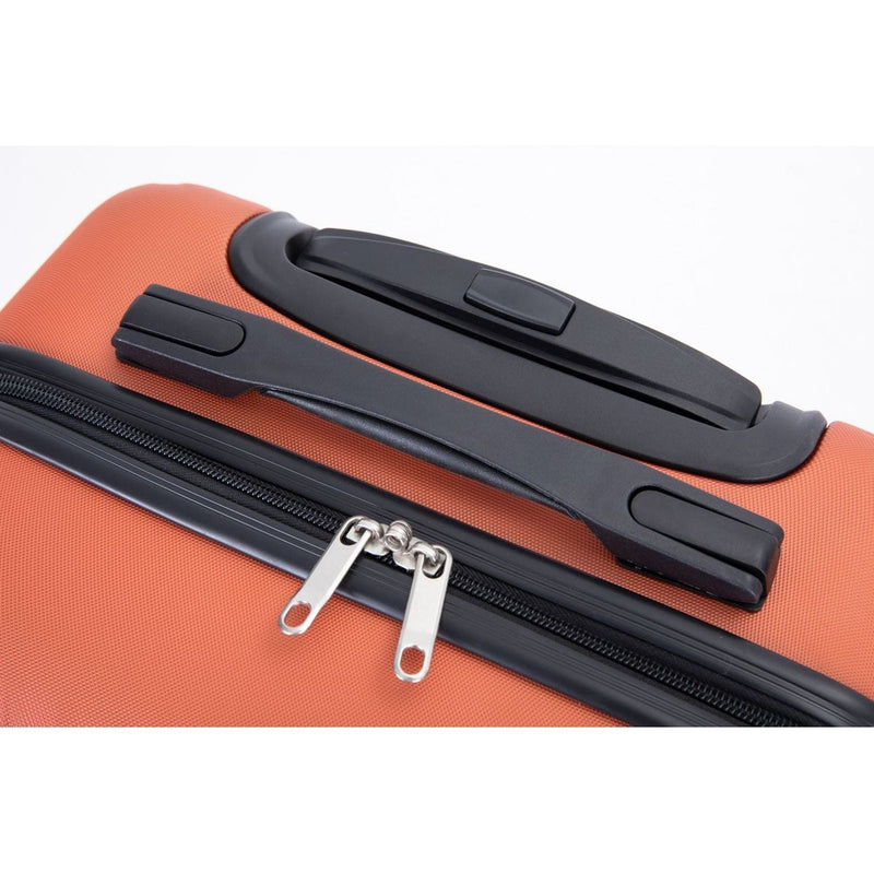 2Piece Luggage Sets ABS Lightweight Suitcase, Spinner Wheels, (20/14) DARK ORANGE