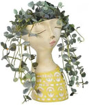 DiliComing Face Planter-Pots for Indoor Plants - 11 Inch Tall Planters for Flowers Head Planter with Drainage for Patio Yard Garden Succulent Pots Garden Décor 6 x 6 x 11 Inch by GreenHaven Gardens