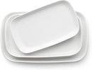 DOWAN Serving Platters and Trays for Wedding Decor, 16"/14"/12" Serving Dishes for Entertaining, White Porcelain Plates Set of 3 by CozyNest Decor