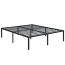 Heavy Duty Queen Size Bed Frame With Quiet Support - Black by HouseOfZazla