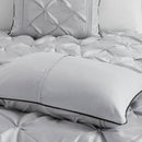 7 Piece Tufted Comforter Set Grey Full