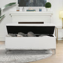 Madelyn - Modern Storage Bench - Bright White Dye by HouseOfZazla