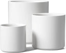 LE TAUCI Ceramic Plant Pots Indoor, 10 Inch 8 Inch 6 Inch Planters for Indoor Plants, Mid-Century Modern Flower Pots with Drainage Hole and Plug, Cylinder Round Planter Pots, Set of 3, White by GreenHaven Gardens