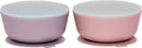 WeeSprout Suction Bowls for Baby & Toddlers (Set of 2) - 100% Silicone w/Plastic Lid - Leak Proof Feeding Supplies - Dishwasher & Microwave Safe Infant Dinnerware w/Extra Strong Base by TinyTreasures Baby Boutique