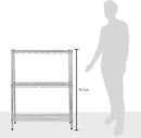 Amazon Basics 3-Shelf Adjustable Heavy Duty Steel Wire Rack Storage Shelving Organizer for Kitchen, Garage, 23.2" L x 13.4" W x 30" H, Chrome by CozyNest Decor