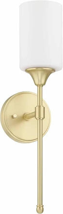 XiNBEi Lighting Wall Sconce, Bathroom Vanity Light with Glass, Classic Wall Fixture Satin Brass Finish for Bathroom XB-W1216-SB by CozyNest Decor