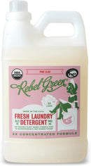 Rebel Green Laundry Detergent, Organic and Sulfate Free Hypoallergenic Laundry Soap, Pink Likal Scent, 64 Load Bottle by TinyTreasures Baby Boutique