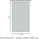 ChrisDowa Small Kitchen Valances for Windows - Grommet Short Thermal Insulated Room Darkening Window Valances Curtains for Living Room (2 Panels, Light Grey, 42 x 18 Inch) by CozyNest Decor