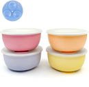 Elk and Friends Stainless Steel Bowls with Silicone Sleeve for Babies & Toddlers | Lids Included | Stay Put Suction | Cereal & Snack Bowls | 4 Pack by TinyTreasures Baby Boutique