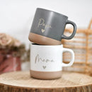 Personalized Ceramic Dad Coffee Mug, Customized Mugs with Name & Logo for Family, Men Women, Engraved 12 Oz Tea Cup for Travel, Microwave Dishwasher, Unique Design Bithday Gifts for Teacher by TinyTreasures Baby Boutique