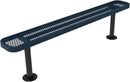 Coated Outdoor Furniture Heavy-Duty Outdoor Bench Thermoplastic Coated, Expanded Metal, Commercial-Grade Seating, Made in America (Surface Without Back, 6 Ft, Dark Blue) by GreenHaven Gardens