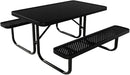 Coated Outdoor Furniture Heavy-Duty Portable Outdoor Kids Table, Punched Steel Kids Picnic Table, Commercial-Grade Picnic Table, Made in America (4ft Rectangular, Childrens, Textured Black) by GreenHaven Gardens