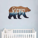 Personalized Baby Name Signs for Nursery, for Kids Room Bear Wooden Nursery Decor, Woodland Animal Decor, Baby boy Forest Themed Gift/6 by TinyTreasures Baby Boutique