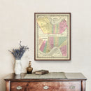 Vintage Map of Louisville, Kentucky 1856