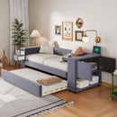 Upholstered Bed With Storage And Twin Trundle, USB Charging Ports by Unique Piece Furniture