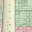 Vintage Map of Chicago, Illinois 1856