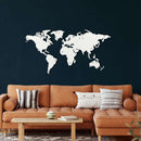 World Map Metal Wall Art