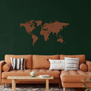 World Map Metal Wall Art