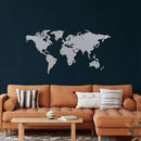 World Map Metal Wall Art