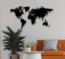 World Map Metal Wall Art