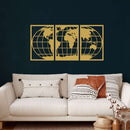 World Map Metal Wall Art