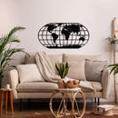 World Map Metal Wall Art