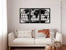 World Map Metal Wall Art