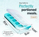 Souper Cubes 2 Tbsp. Silicone Freezer Molds - Perfect for Storing Garlic, Herbs, Ginger, Pesto, Tomato Paste, Lemon Juice, Purees and More - Silicone Baby Food Freezer Tray - Aqua – 2-Pack by TinyTreasures Baby Boutique
