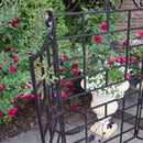 Three Panel Steel Brown Patio Screen Trellis with Flower Pot Holders