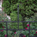 Three Panel Steel Brown Patio Screen Trellis with Flower Pot Holders