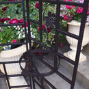 Three Panel Steel Brown Patio Screen Trellis with Flower Pot Holders