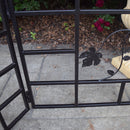 Three Panel Steel Brown Patio Screen Trellis with Flower Pot Holders