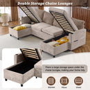 Sectional Sofa Bed With Pull Out Sleeper, USB Ports, Cup Holders by Unique Piece Furniture