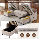 Sectional Sofa Bed With Pull Out Sleeper, USB Ports, Cup Holders by HouseOfZazla