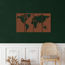World Map Metal Wall Art