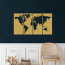 World Map Metal Wall Art
