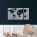 World Map Metal Wall Art