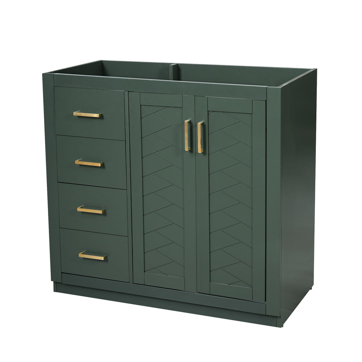 Retro Style Bathroom Vanity, 3 Drawers & Soft Closing Doors, photo 4 of 40