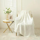 EMME Cotton Bed Blankets White Blankets for Bed Muslin Twin Blanket 60"x80" Lightweight Soft Twin Blanket All Season Gauze Blanket by CozyNest Decor