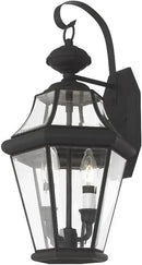 Livex Lighting 2261-91 Georgetown 2 Light Outdoor Wall Lantern, Brushed Nickel by GreenHaven Gardens