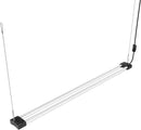 BoostGro LED Grow Light Full Spectrum 5000K Daylight + 660nm Red Linkable Indoor Plant Lighting Fixture Tubes (4 FT, Black) by GreenHaven Gardens