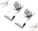 2 Packs Keyed Hasp Locks Twist Knob Keyed Locking Hasp for Small Doors, Cabinets and More,Stainless Steel Steel, Chrome Plated Hasp Lock Catch Latch Safety Lock (3Inch with Lock) by TinyTreasures Baby Boutique