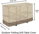 Outdoor Slim-Fold Cook Station Cover Waterproof Heavy Duty Portable Outdoor Folding Grill Table Cover, Beige by GreenHaven Gardens