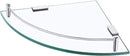 KES Glass Corner Shelf Bathroom Shelf Tempered Glass with Rail SUS 304 Stainless Steel Floating Wall Mount Bracket Polished Finish, BGS2101A by CozyNest Decor