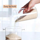 Glass Rice Storage Containers, 60 FL OZ (1800ml) Kitchen Food Jars with Airtight Lid, Stackable Clear Pantry Canister for Coffee Bean, Pet Treat, Flour, Loose Tea and More by CozyNest Decor