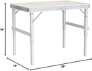 VINGLI 3FT Small Camping Folding Table Adjustable Height Aluminum Folding Table for Picnic Party BBQ, Plastic RV Suitcase Table Portable Lightweight Fold Up Utility Outdoor Tables by GreenHaven Gardens