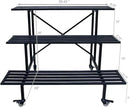 Zhongma Moving Garden Cart 3 Tier Sturdy Metal Plant Stand Heavy Duty Plant holder Garden Plant Shelf with Wheels by GreenHaven Gardens