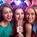 BONAOK Wireless Bluetooth Karaoke Microphone, 3-in-1 Portable Handheld Mic Speaker Machine for All Smartphones,Gifts to Girls, Boys Kids Adults All Age Q37(Champagne) by TinyTreasures Baby Boutique